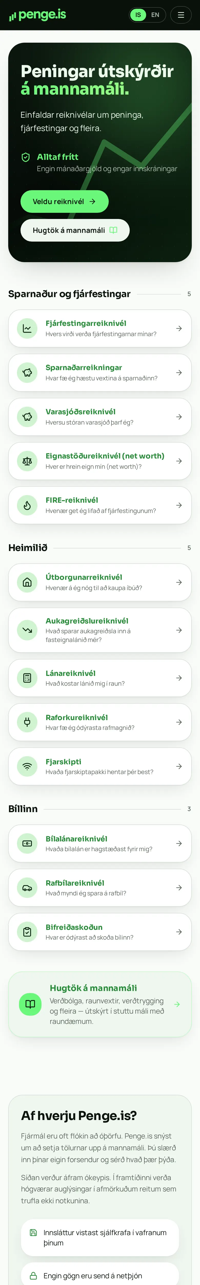 Vefsíða Penge